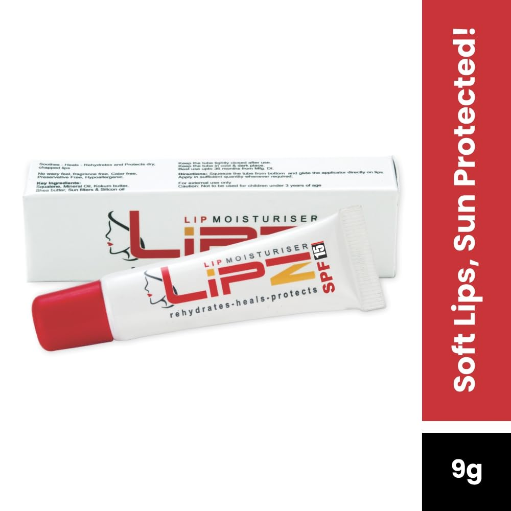 Lipz Lip Moisturiser Paraben Free and SPF 15
