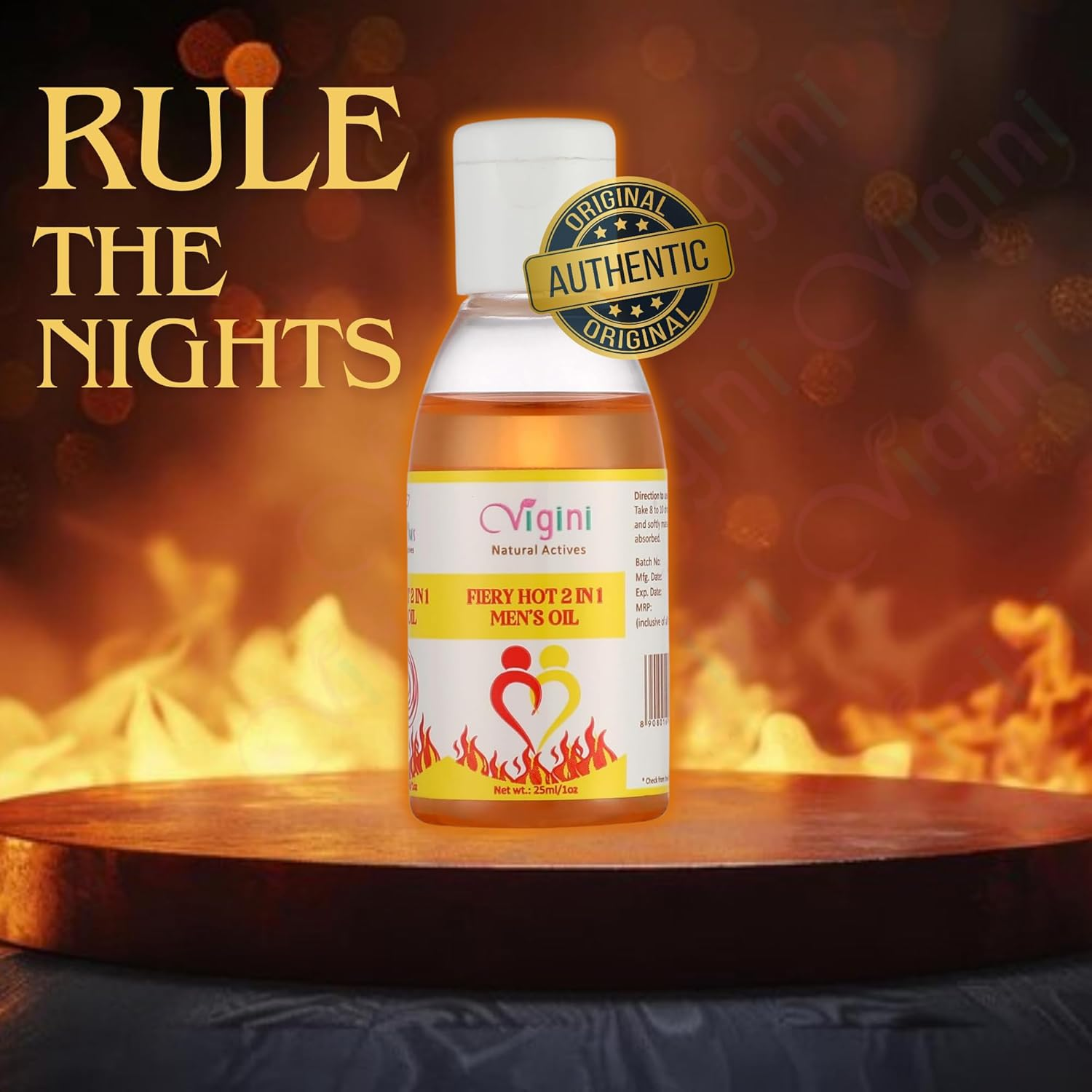 Vigini Fiery Hot 2 in 1 Men's Oil - Image 4