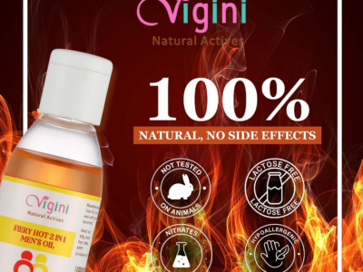 Vigini Natural Actives Fiery Hot 2 in 1 Men's Lubricant Lube Oil Oil