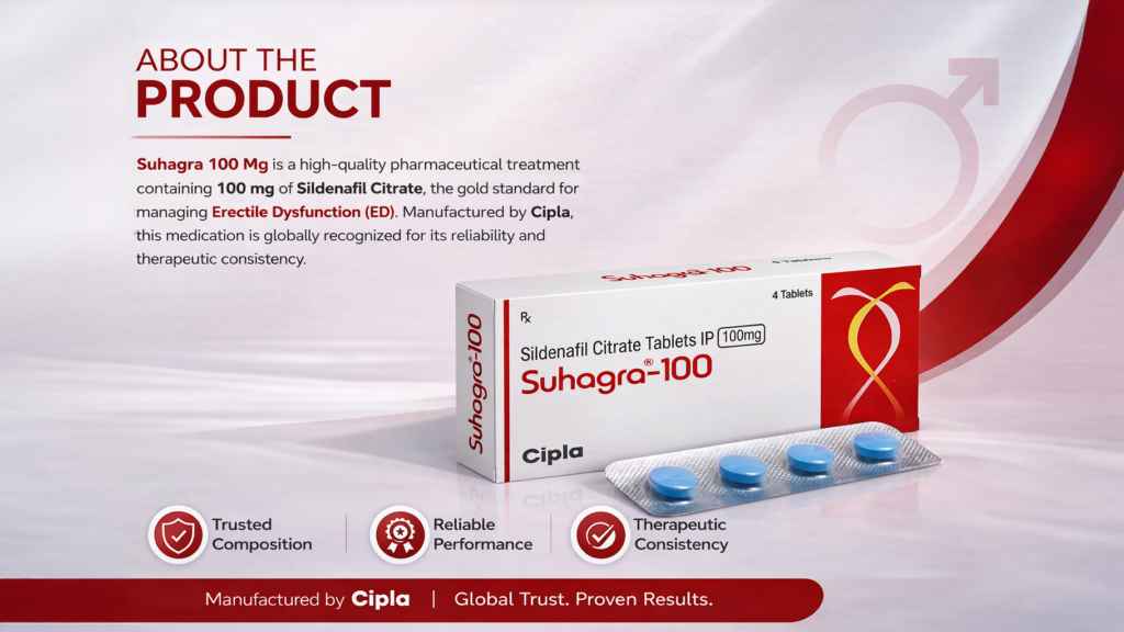 Suhagra 100 Mg (Sildenafil Citrate Tablets)
