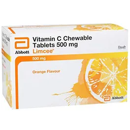 Limcee Vitamin C Chewable Tablet | Flavour Orange