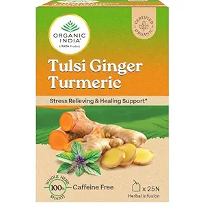 Organic India Tulsi Ginger Turmeric - 25 Tea Bags