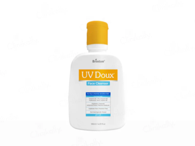 UV Doux Face Cleanser For Dry To Normal, Sensitive Skin UV Doux Face Cleanser for Dry to Normal, Sensitive Skin is a gentle cleansing formulation designed to effectively remove dirt, oil, makeup, and impurities without stripping the skin’s natural moisture. Specially crafted for dry, normal, and sensitive skin types, this cleanser helps maintain the skin’s natural balance while soothing and calming sensitive areas. It leaves the skin feeling clean, refreshed, comfortable, and hydrated. Key Features Gentle Cleansing: Effectively cleanses without causing dryness or irritation. Hydrating Formula: Helps maintain skin’s natural moisture balance. Suitable for Sensitive Skin: Free from harsh ingredients that can trigger irritation. Daily Use: Gentle enough for everyday cleansing. Key Ingredients Soothing Agents: Help calm sensitive skin and reduce irritation. Moisturizing Components: Provide hydration and prevent dryness. Skin-Friendly Base: Designed to support the skin’s natural barrier. How to Use Application: Wet your face with lukewarm water. Cleanse: Apply a small amount of cleanser to your palms and gently massage onto your face in circular motions. Rinse: Rinse thoroughly with water and pat dry with a clean towel. Frequency: Use morning and evening for best results. Precautions For External Use Only. Avoid Contact with Eyes: If contact occurs, rinse immediately with water. Allergy Warning: Discontinue use if irritation, redness, or rash develops. Patch Test: Perform a patch test before first use if you have extremely sensitive skin. Storage: Store in a cool, dry place away from direct sunlight and keep out of reach of children. Legal Disclaimer: The product description is for informational purposes only and does not substitute professional medical advice. Always follow the guidance of your healthcare provider.