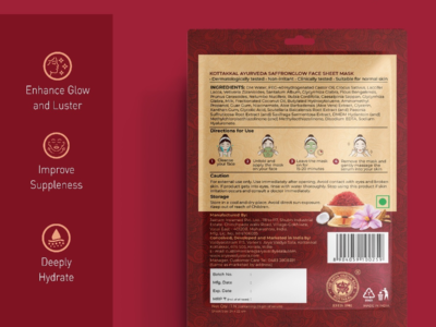 kottakkal Saffronglow-Face Sheet Mask