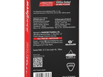 Manforce 1500 Dots Xotic Strawberry Flavour Condoms, 10 Count