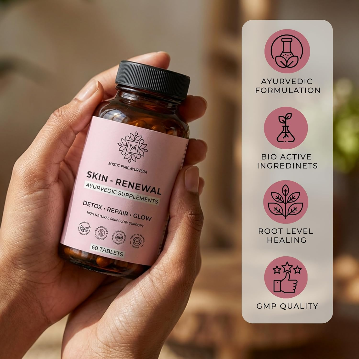Mystic Pure Ayurveda Skin-Renewal Tablet - Image 6