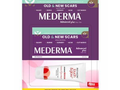 Mederma Advanced Plus Scar Gel 10gm with Free Revlon Face Wash