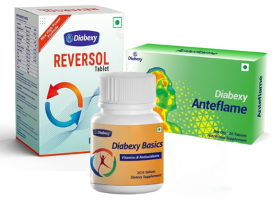 Diabexy Supplement Combo Pack (Reversol, Basics & Anteflame)- 30 Tablets Each Pack