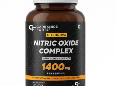 Carbamide Forte Nitric Oxide Supplement for Adults 1200mg with L-Arginine HCL, AAKG, L Citrulline Malate, Beet Root Extract & Caffeine,Veg Capsules 60 Count