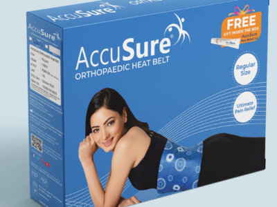 AccuSure Orthopaedic Heat Belt with AccuSure Pain Relief Gel 30gm Free
