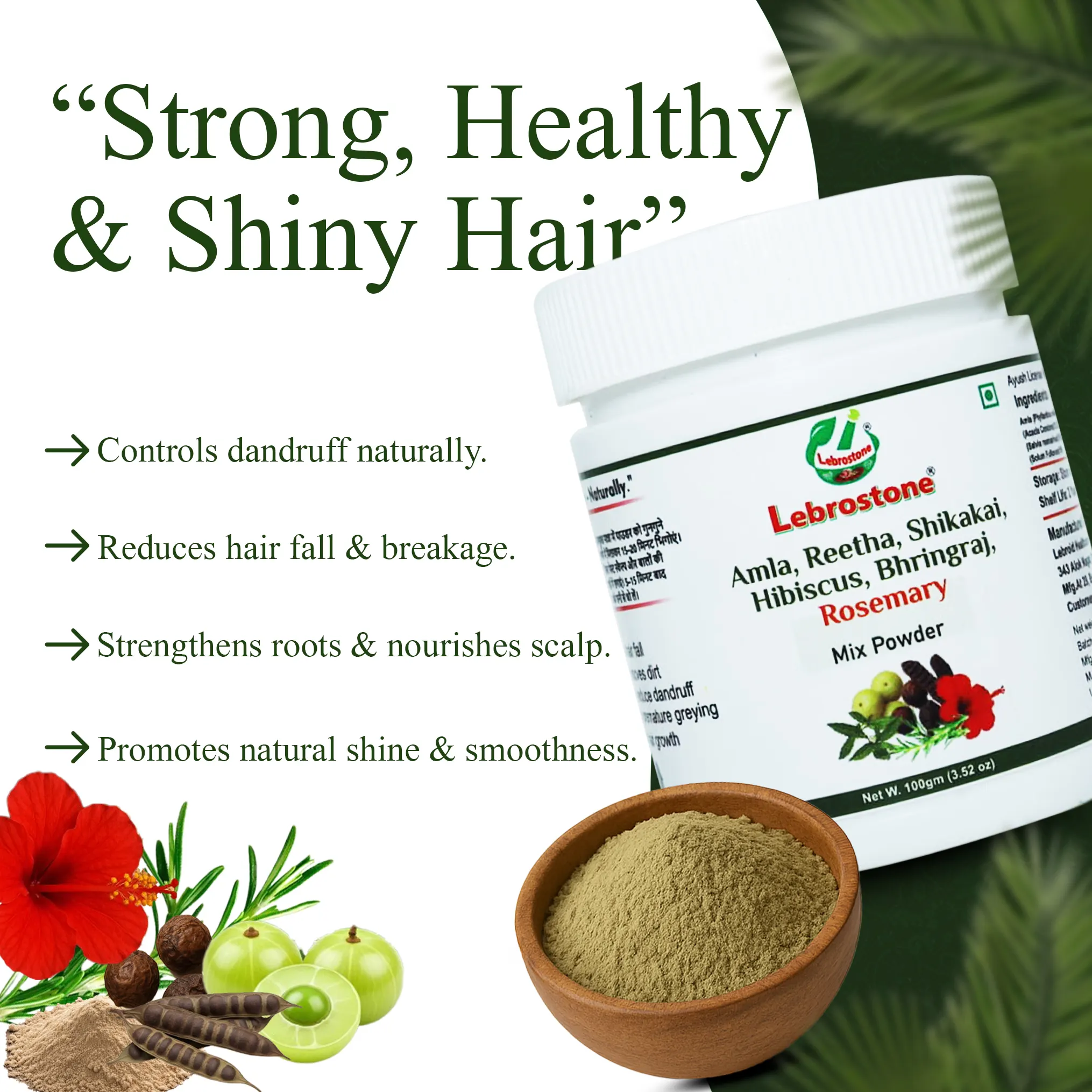 Lebrostone Herbal Shampoo Powder 100g - Image 4