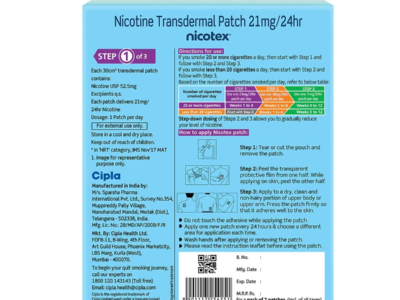 Cipla Nicotex Nicotine Transdermal Patch