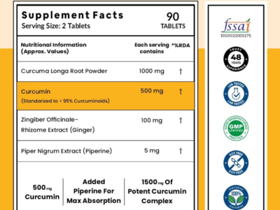 Carbamide Forte Curcumin Tablets with Piperine and 95% Curcuminoids
