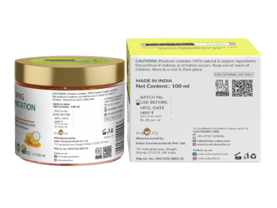 Indus Valley Depigmentation Gel with Cow’s Milk Yogurt & Honey Organic & Natural for All Skin Types Brightens & Evens Skin Tone (100ml)
