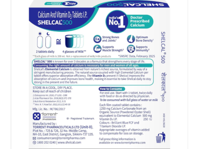 Shelcal 500 Calcium+Vitamin D3 Tablet