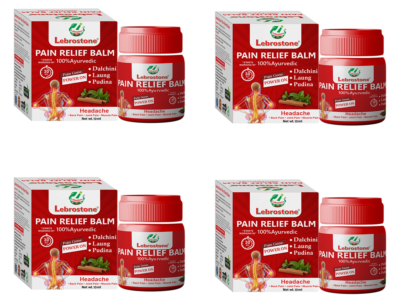 Pain Relief Balm 4(Pack) – Ayurvedic Balm for Headache, Muscle Pain, Joint Pain & Back Pain