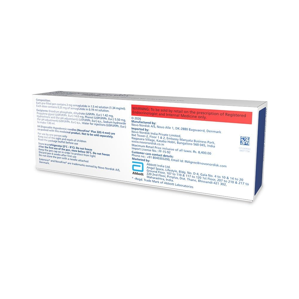 Extensior Semaglutide 0.25 mg/0.19 ml - Prefilled Injection