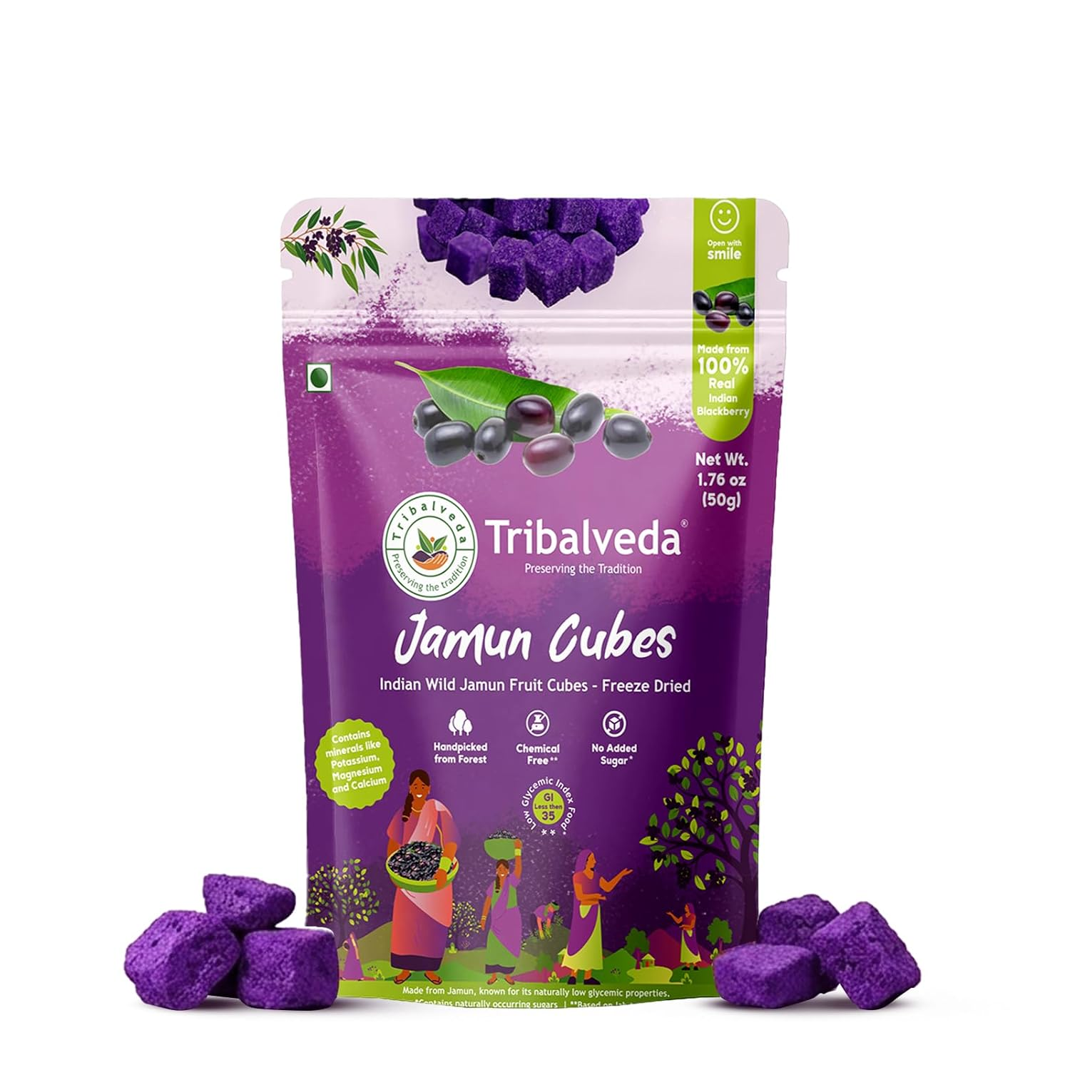 Tribalveda Jamun dried Cubes