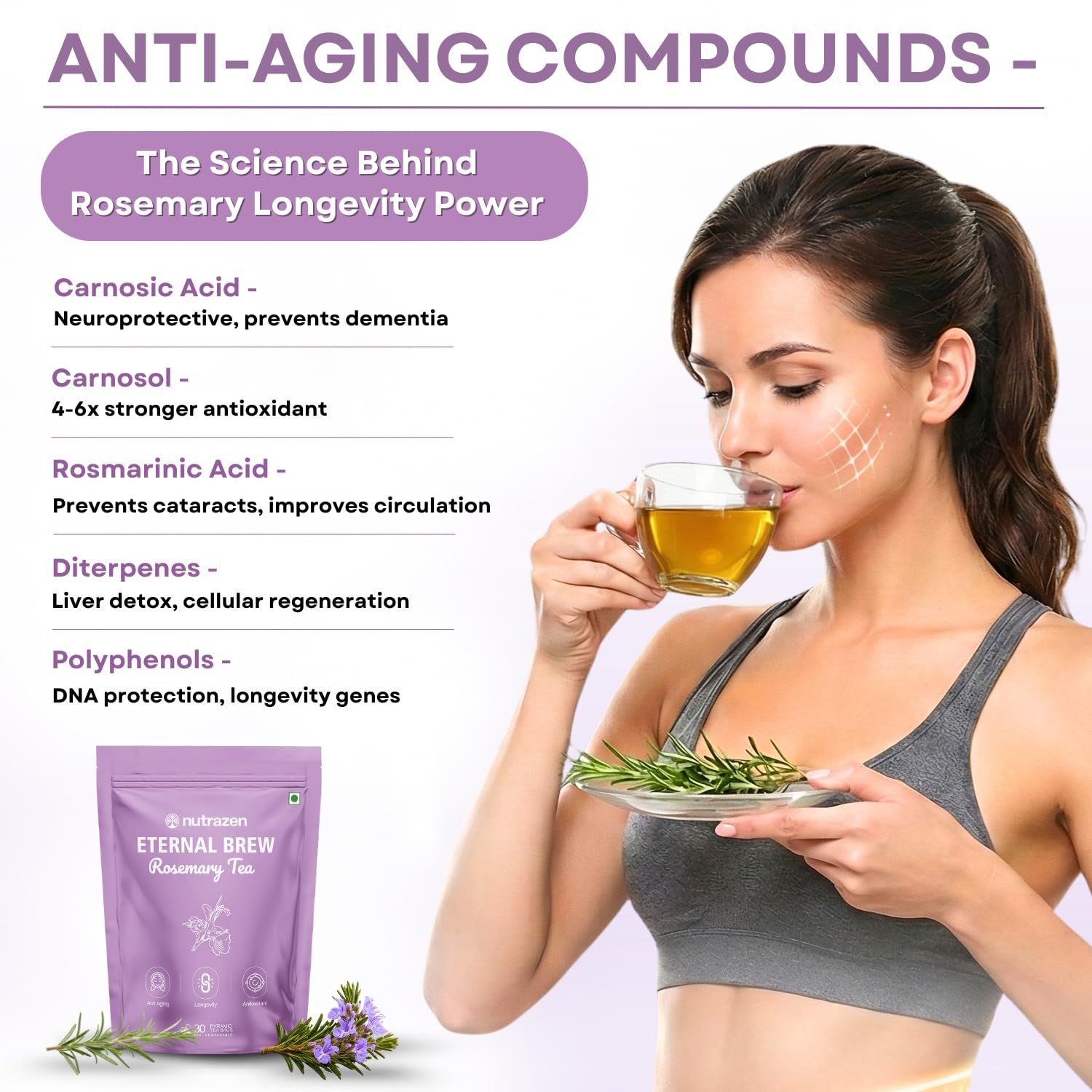 Nutrazen Eternal Brew Rosemary Tea - Image 6