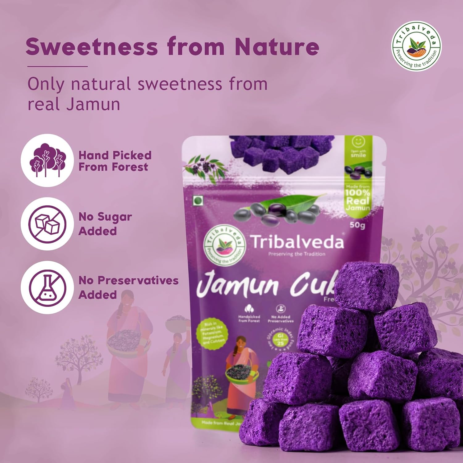 Tribalveda Jamun dried Cubes - Image 3