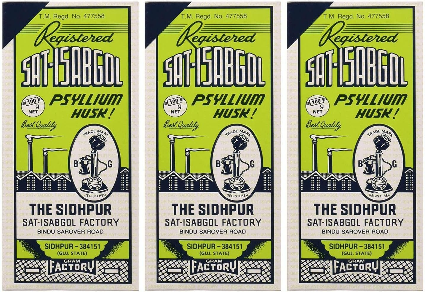 Telephone Brand Sat-Isabgol Psyllium Husk