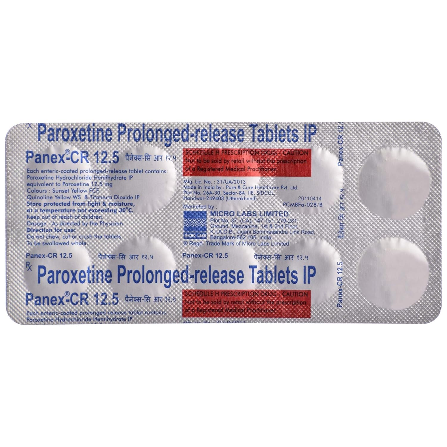 Panex-CR 12.5 Tablet