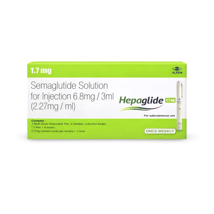 Hepaglide 1.7mg Injection (1 Multi-dose Disposable Pen, 4 Needle, 4 Alcohol Swab)