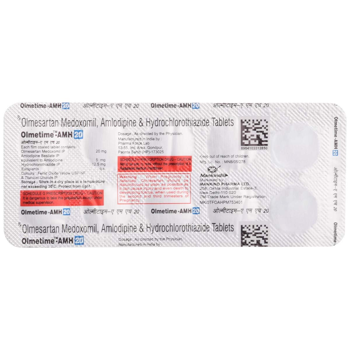 Olmetime-AMH 20 mg Tablet - Image 2