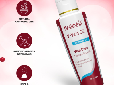 HealthAid Varicose Vein Oil | Herbal Massage Oil with Horse Chestnut & Witch Hazel