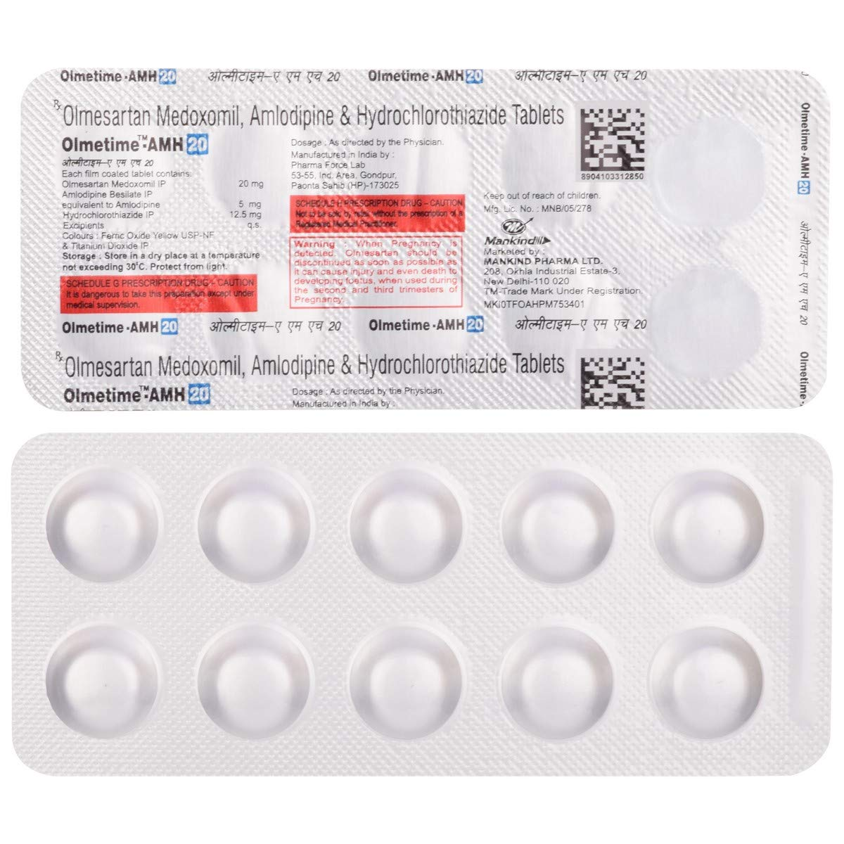 Olmetime-AMH 20 mg Tablet