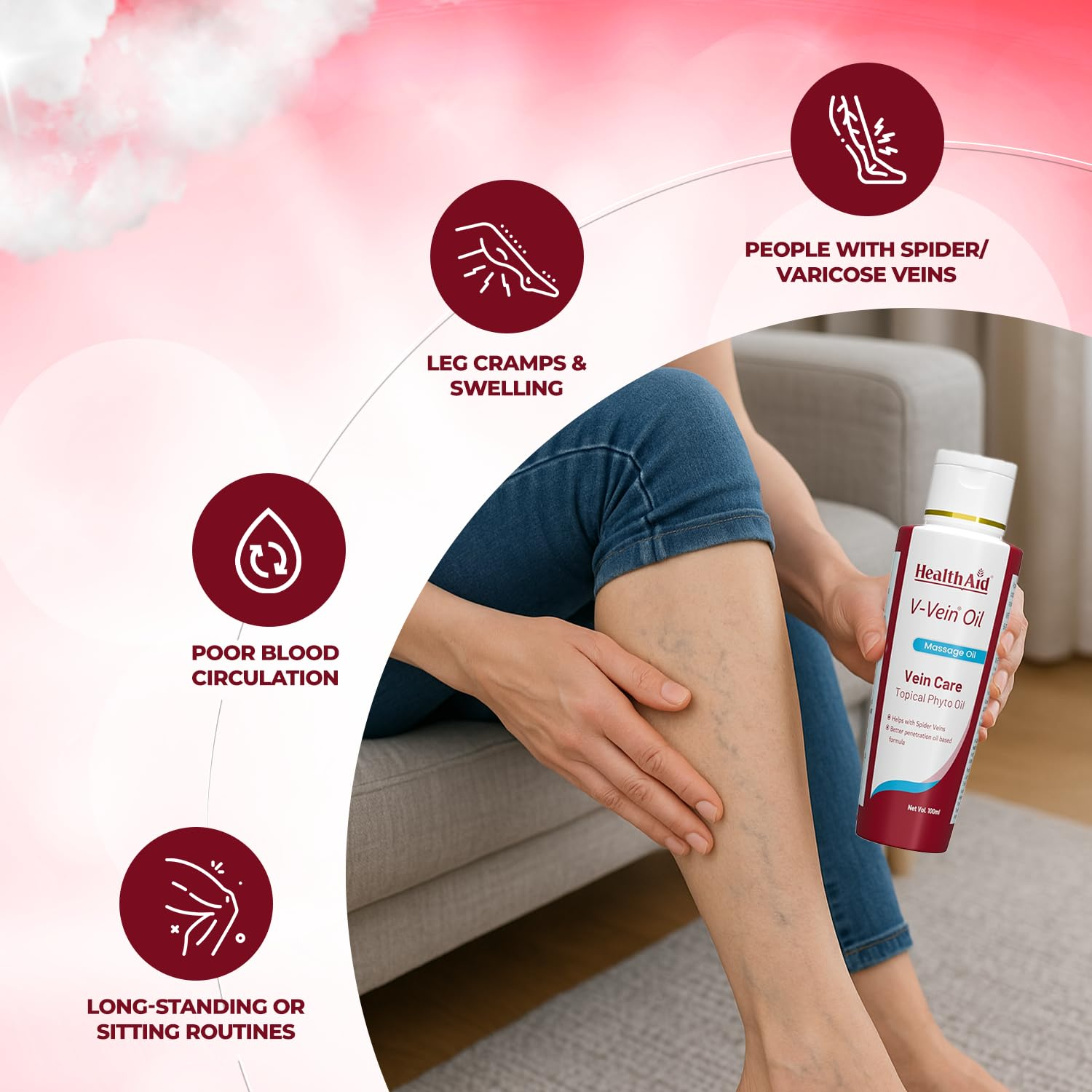 HealthAid Varicose Vein Oil - Image 3