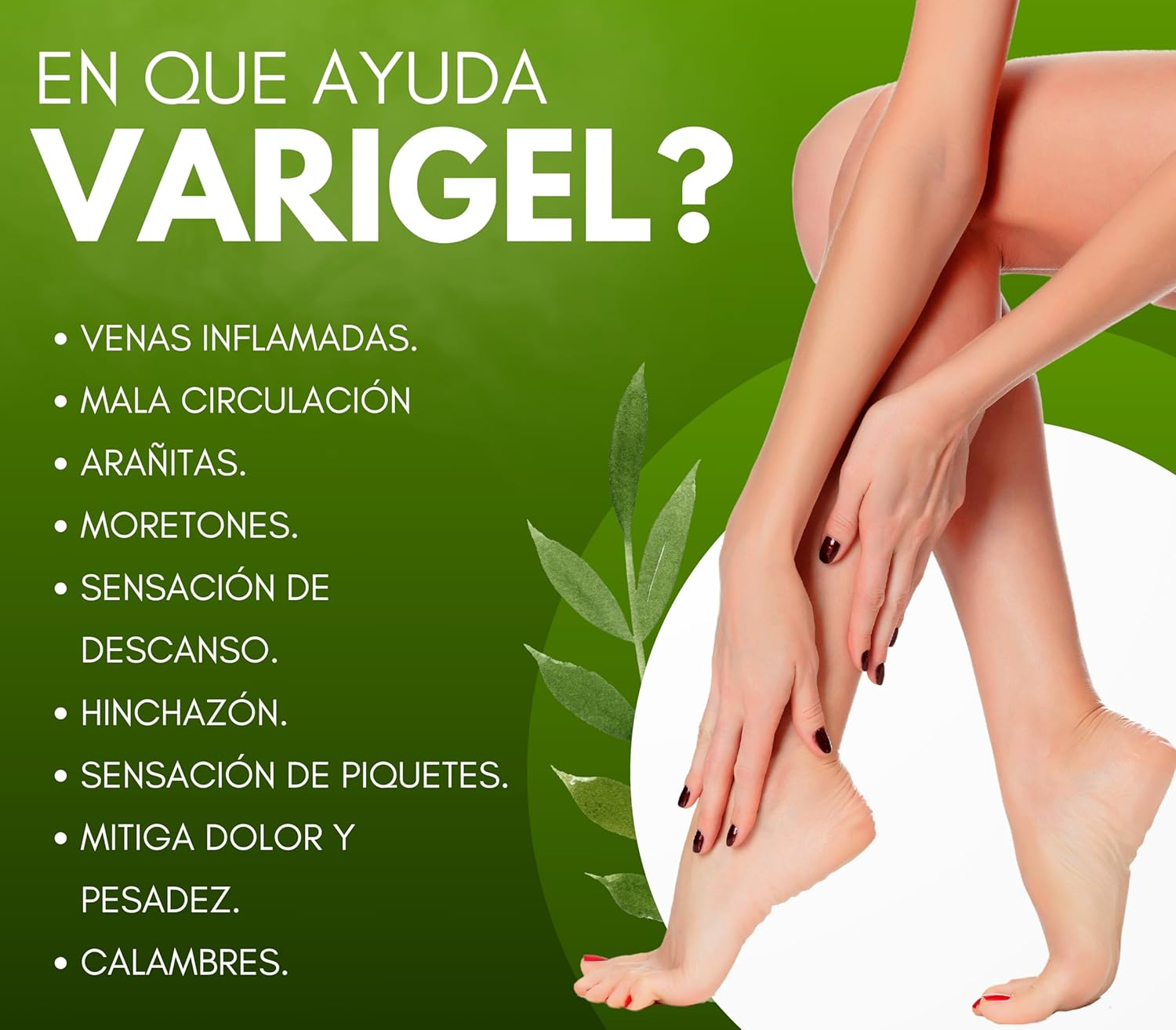 Sin Dolor Gel para Piernas Cansadas y Varices - Varigel