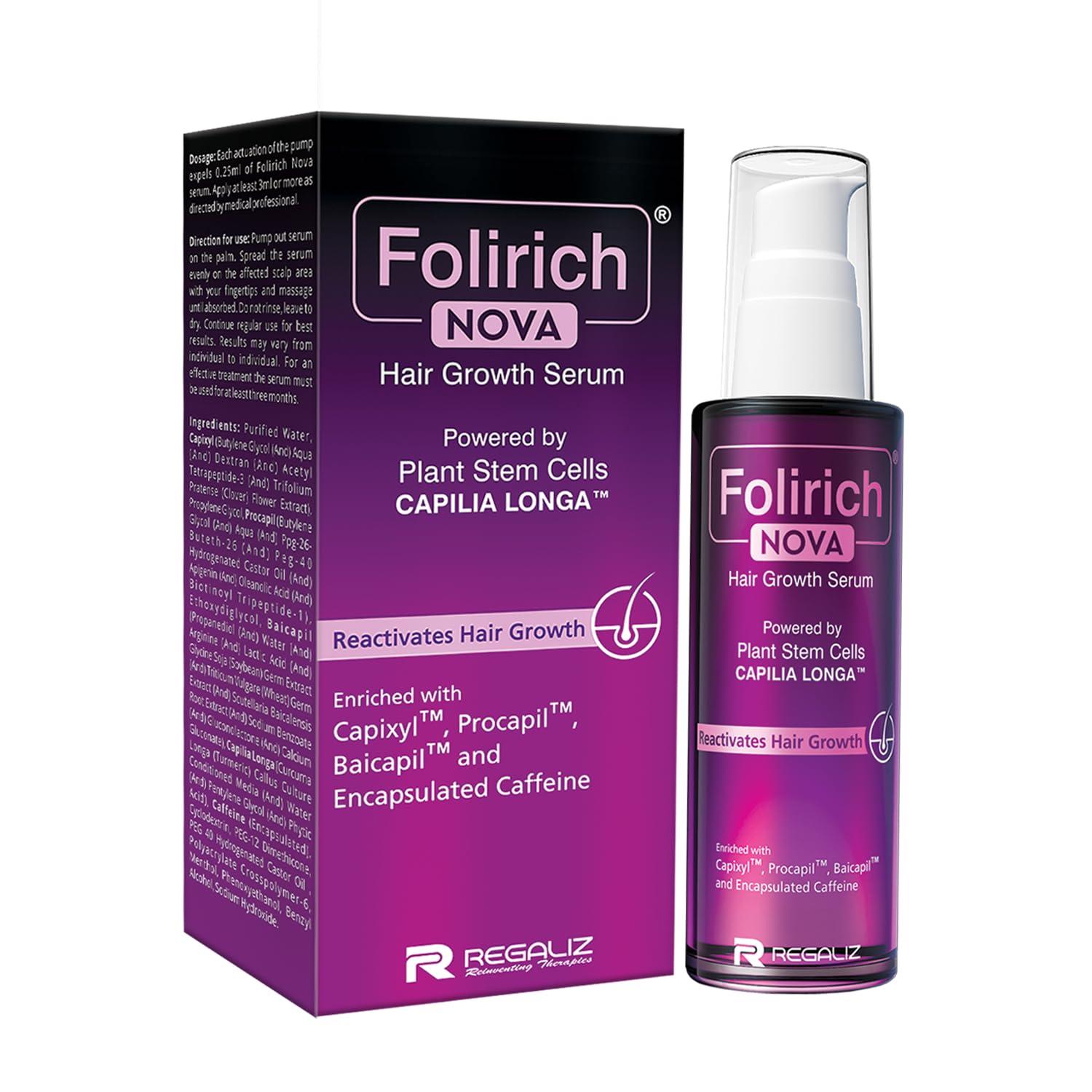 Regaliz Folirich Nova Hair Growth Serum | Capilia Longa