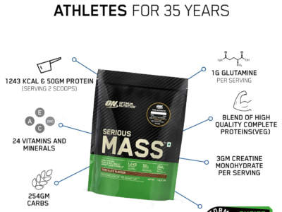 Optimum Nutrition (ON) Serious Mass High Protein High Calorie Weight Gainer Powder