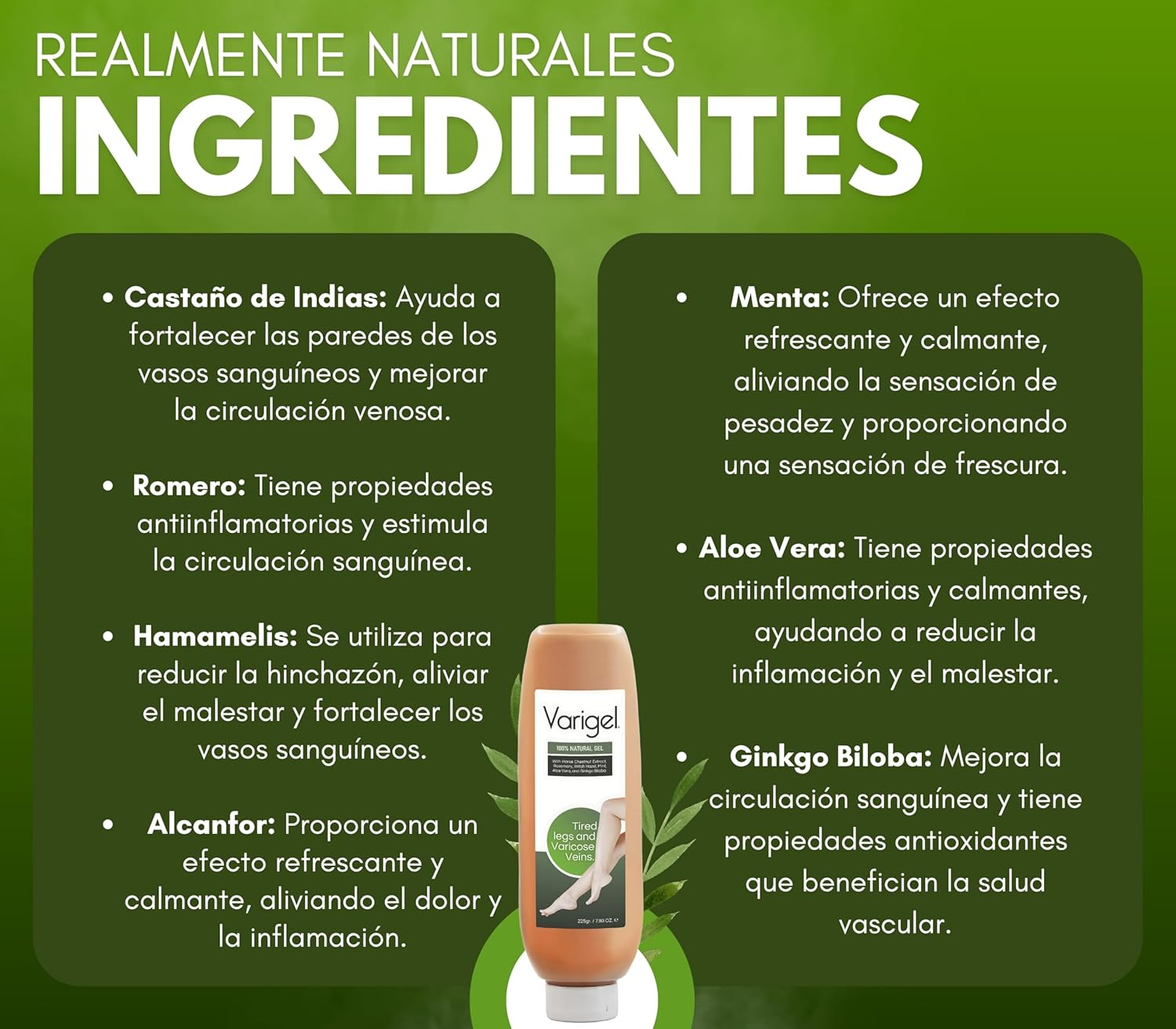 Sin Dolor Gel para Piernas Cansadas y Varices - Varigel - Image 6