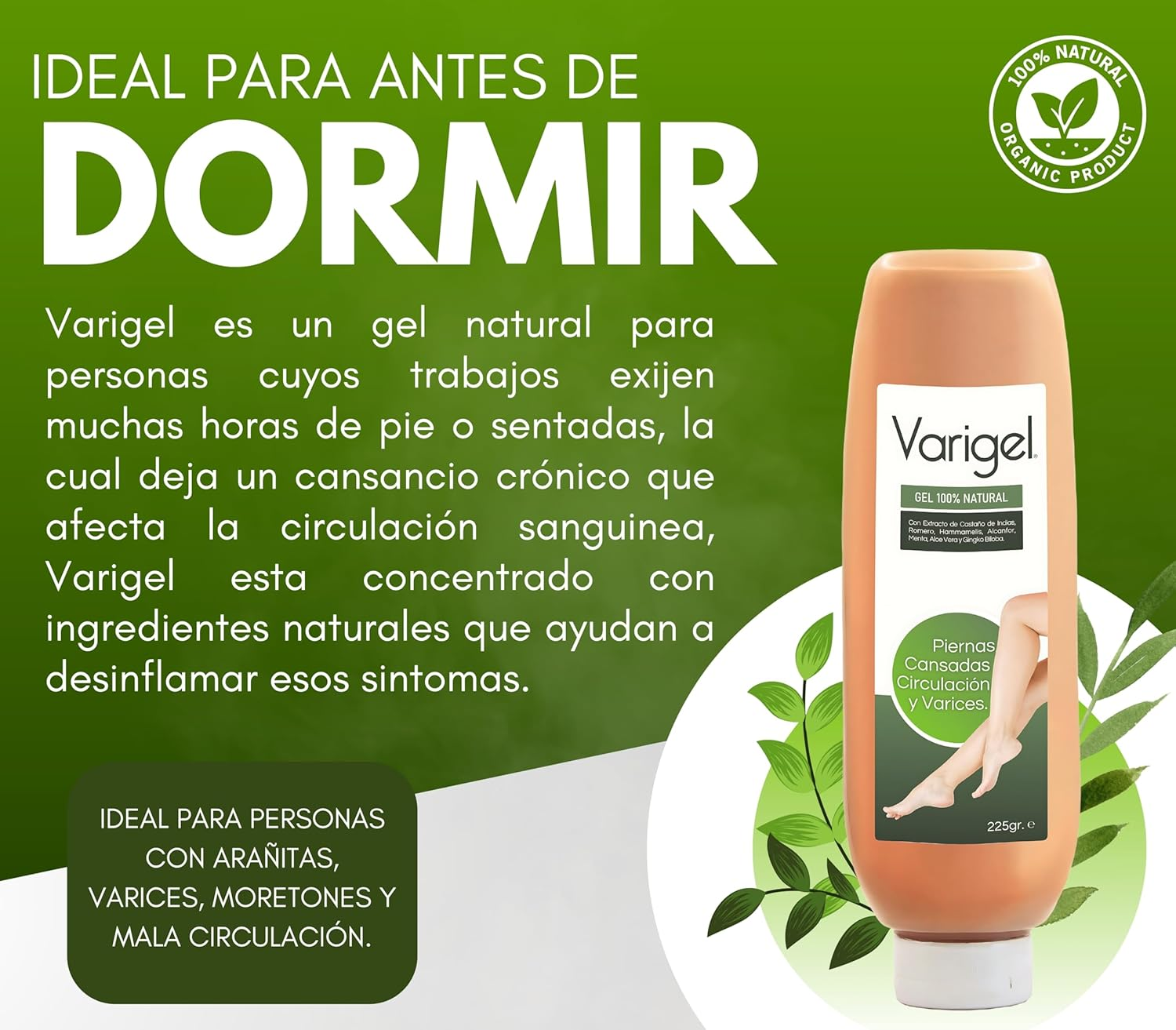 Sin Dolor Gel para Piernas Cansadas y Varices - Varigel - Image 3