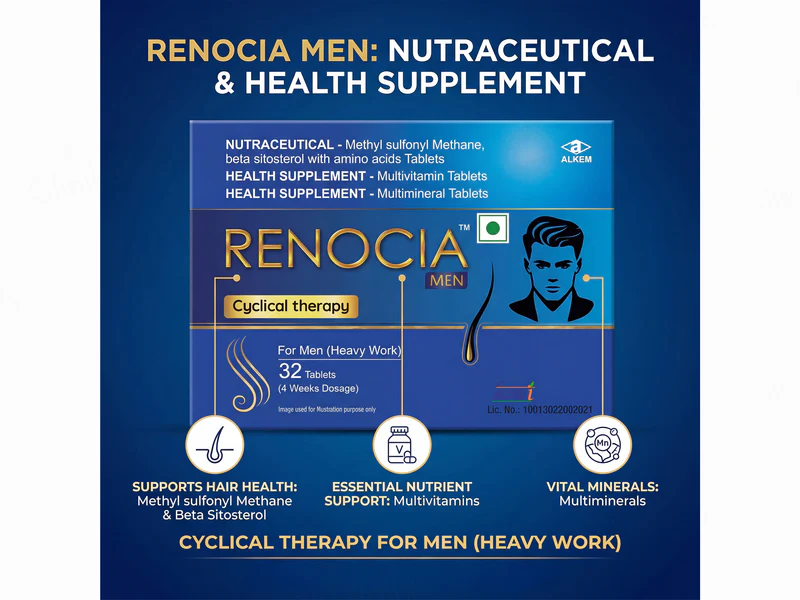 Renocia Men Hair Cyclical Therapy Nutraceutical Tablet For Men - Image 6