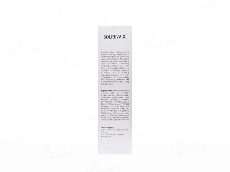 Solreva-XL Daily Light Fluid Moisturizing Sunscreen Serum SPF 50