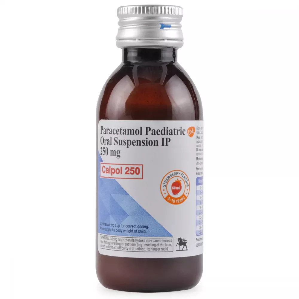 Calpol 250 mg Paediatric Oral Suspension Strawberry