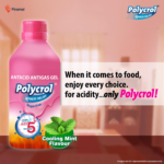 Polycrol, Xpress Relief Antacid Antigas Gel Sugar Free, Mint