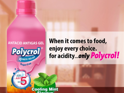 Polycrol, Xpress Relief Antacid Antigas Gel Sugar Free, Mint