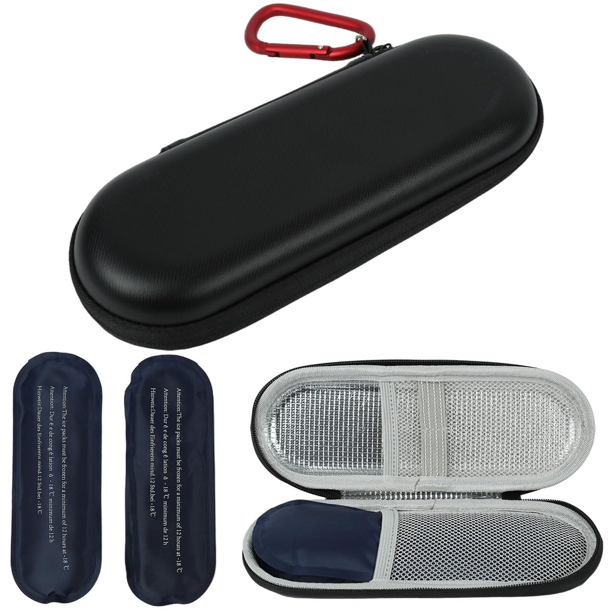 Insulin Cooler Travel Case Hard EVA Shell Insulin Travel Case Compact Portable Cold Storage Box