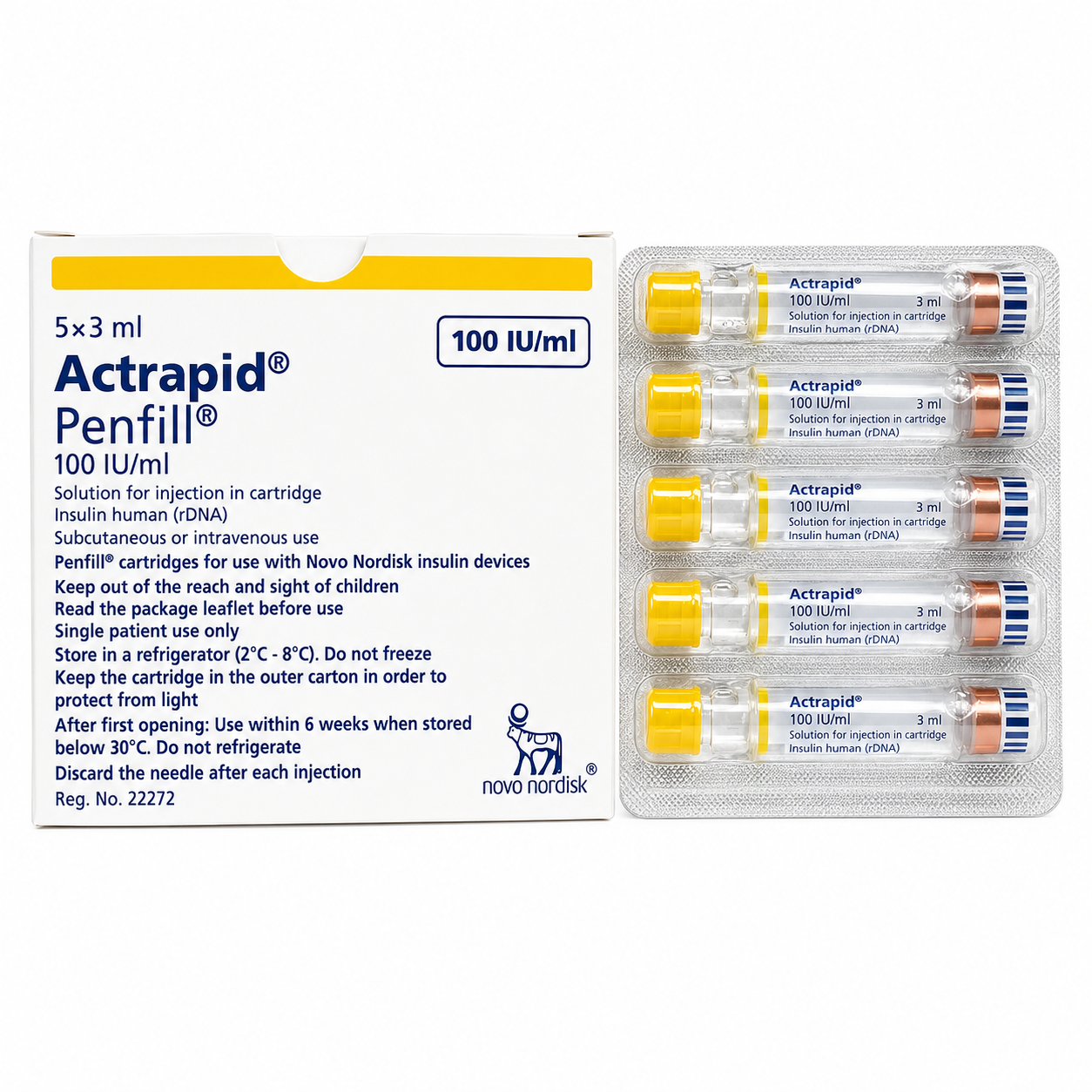 Actrapid HM Penfill (3ml Each)
