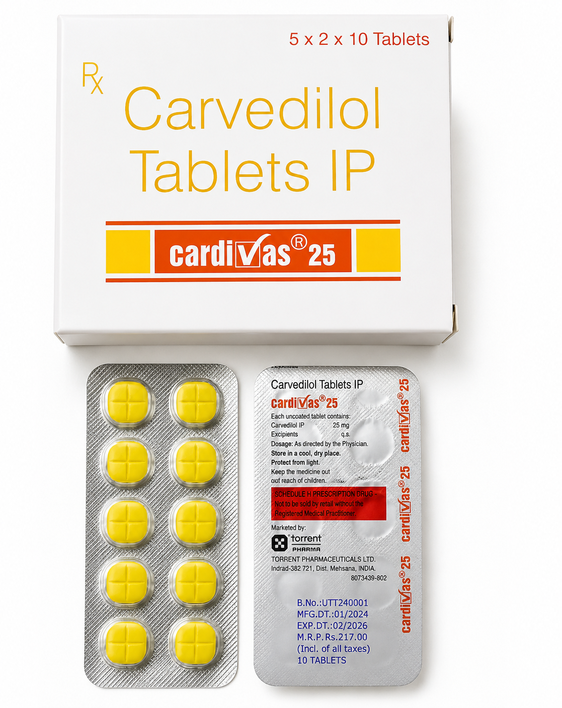 Cardivas 25mg Tablet