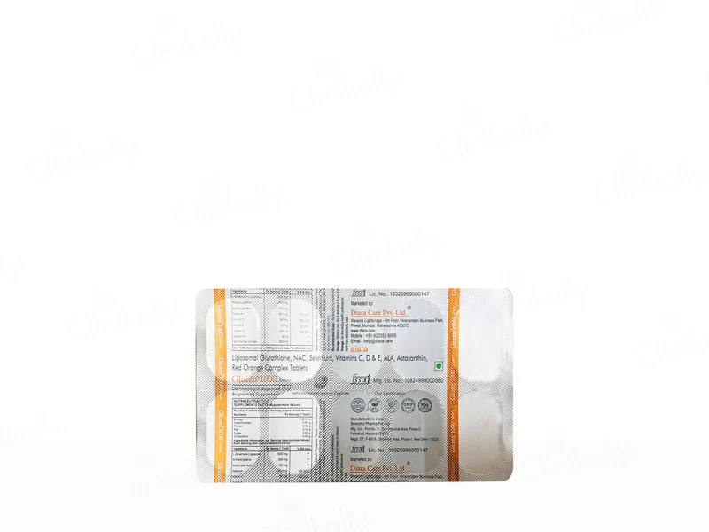 Diara Gloren 1000 Liposomal Glutathione Nutraceutical Tablet - Image 3