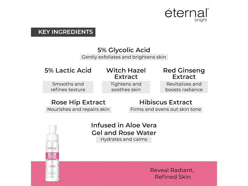 Eternal Bright Glow Tonic Exfoliating Facial Toner Mist - Image 3