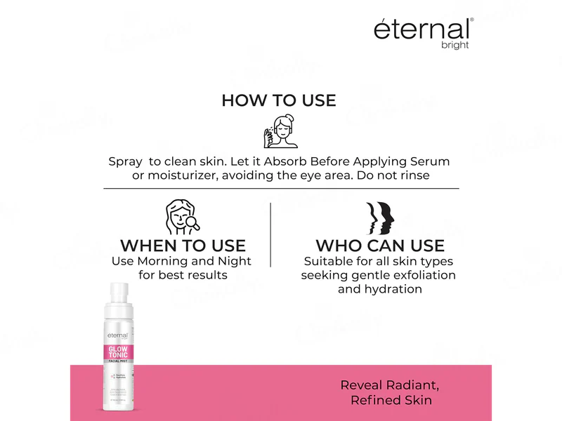Eternal Bright Glow Tonic Exfoliating Facial Toner Mist - Image 6