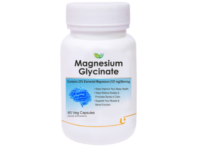 Biotrex Magnesium Glycinate bottle of 60 veg capsules