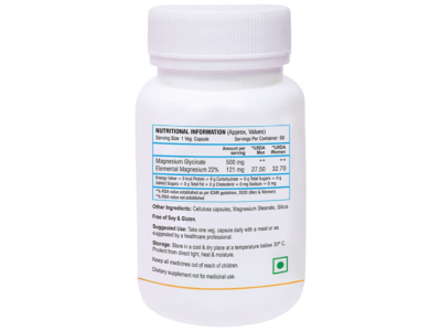 Biotrex Magnesium Glycinate label and composition details