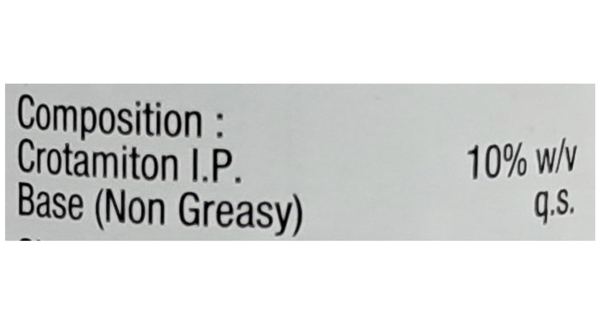 Crotorax Lotion label close-up
